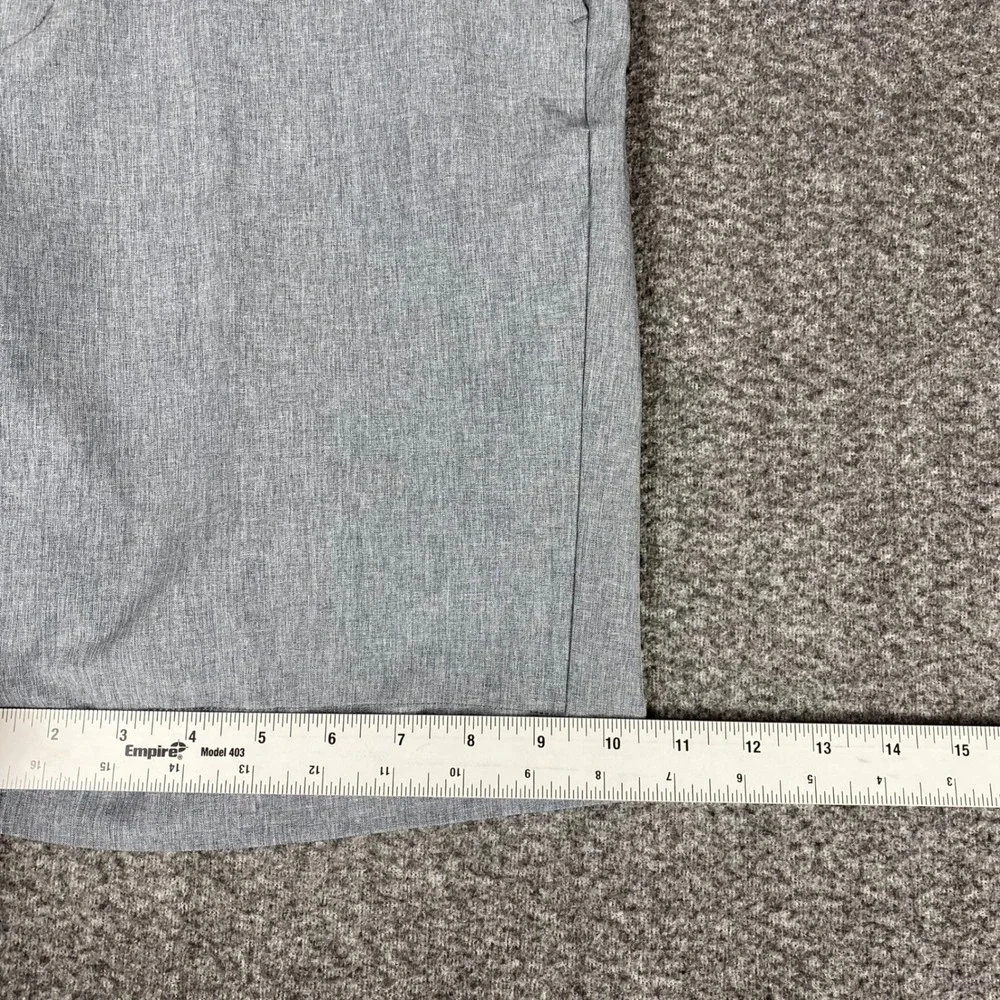 New Greg Norman Mens Golf Shorts 34 Grey Stretch Performance Flat‎ Front Active